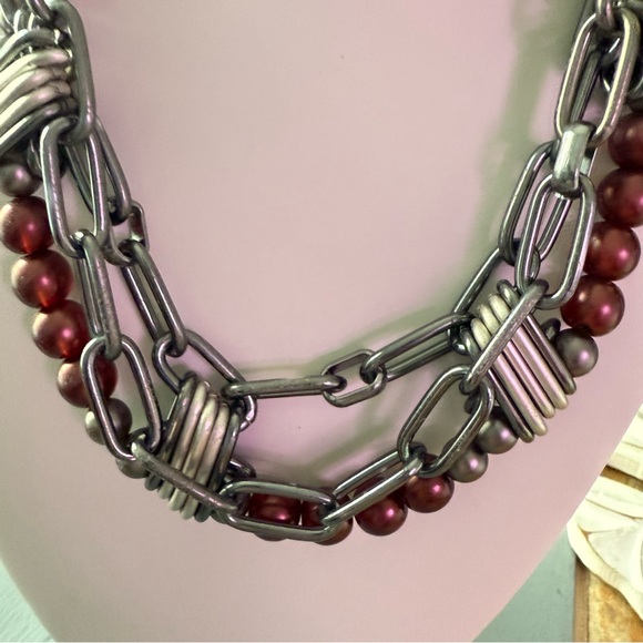 Sabika Beaded Chainlink Chunky Winter 2010 Necklace - Picture 8 of 11